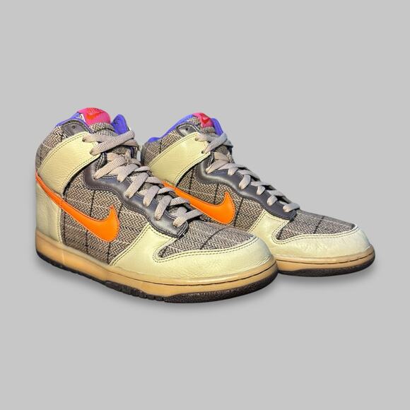 Nike Dunk High Premium ‘Mr. Rager’ Tweed Plaid Sneakers - Men’s Size 10.5 - Picture 1 of 6